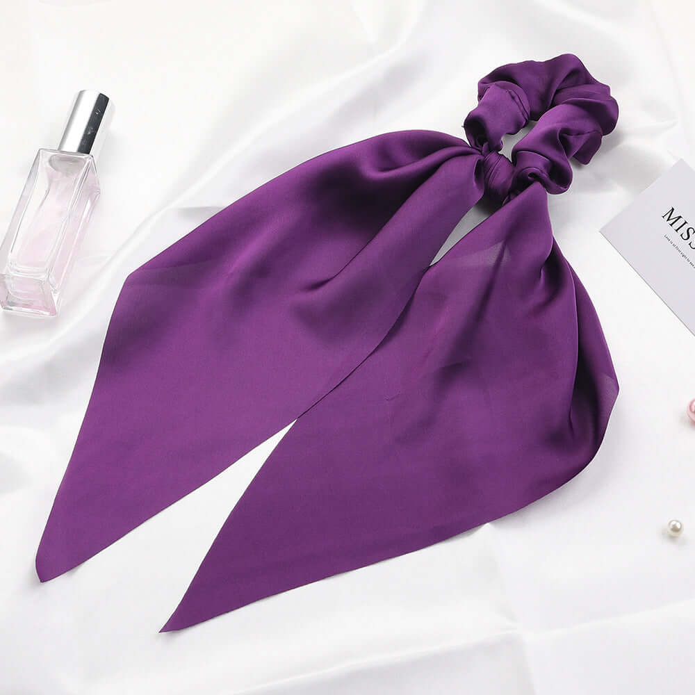 Satin Chic Knotted Ribbon Hair Tie – Stylish Long Streamers | Phonax Services