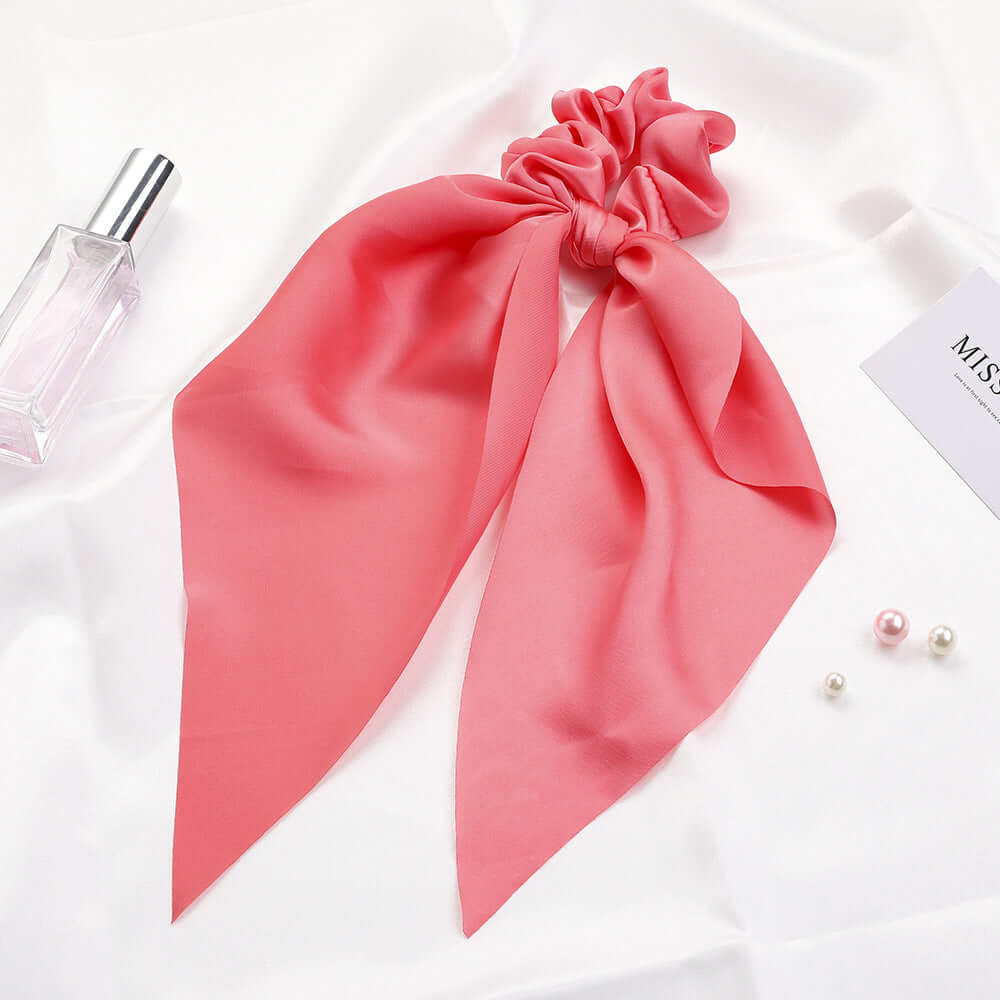 Satin Chic Knotted Ribbon Hair Tie – Stylish Long Streamers | Phonax Services