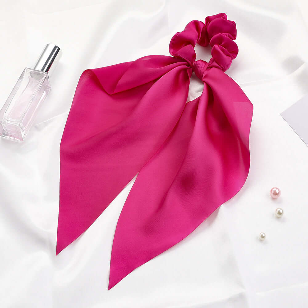 Satin Chic Knotted Ribbon Hair Tie – Stylish Long Streamers | Phonax Services