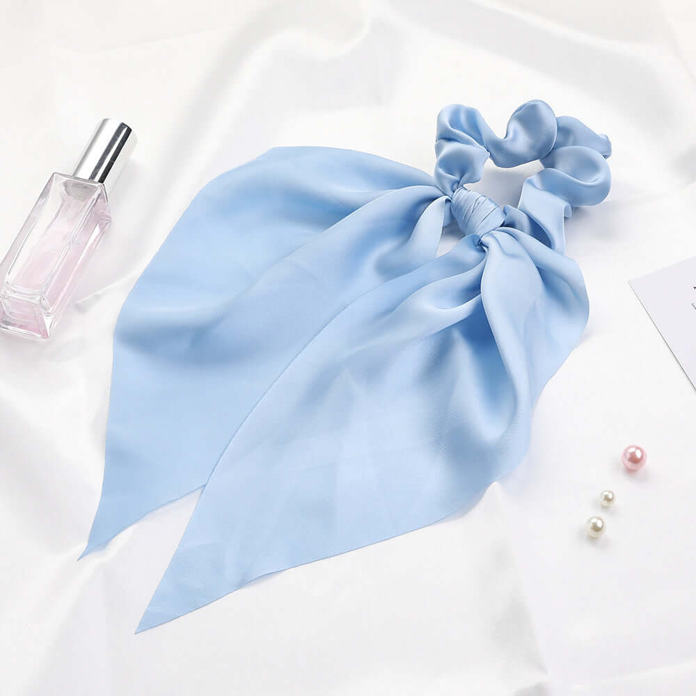Satin Chic Knotted Ribbon Hair Tie – Stylish Long Streamers | Phonax Services