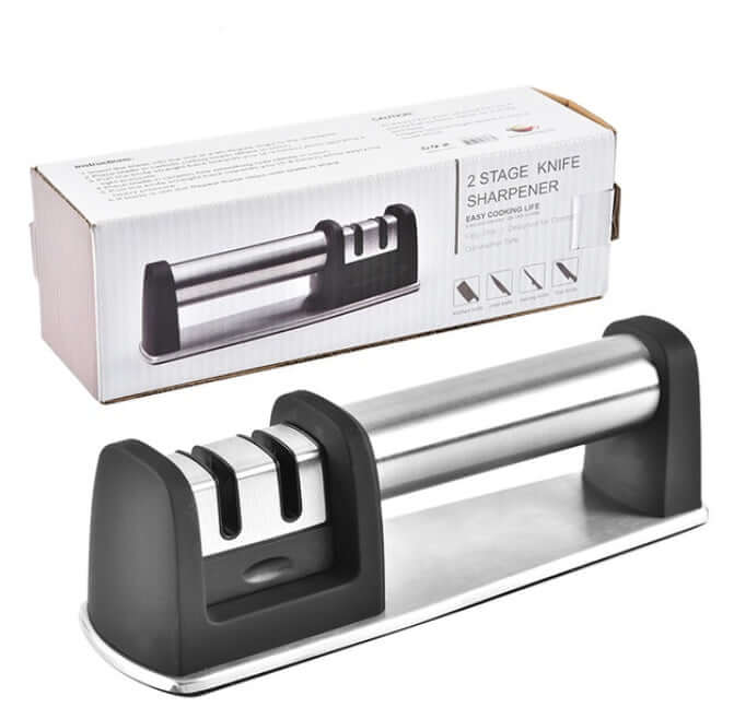 2-in-1 Professional Kitchen Knife Sharpener – Diamond & Ceramic Blades for Razor Sharp Edges | Phonax Services