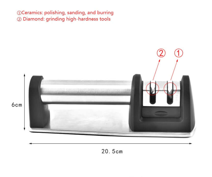 2-in-1 Professional Kitchen Knife Sharpener – Diamond & Ceramic Blades for Razor Sharp Edges | Phonax Services