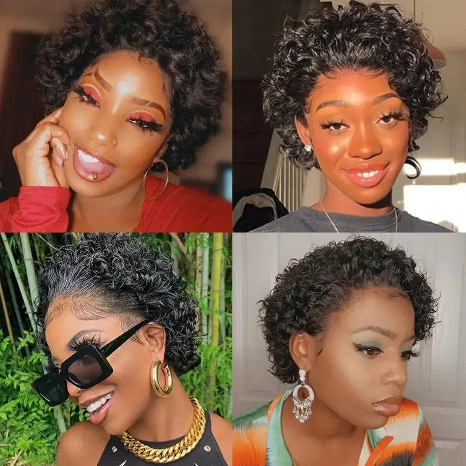 🌟Perruques Naturelles Courtes Tissage Cheveux Humain | Phonax Services