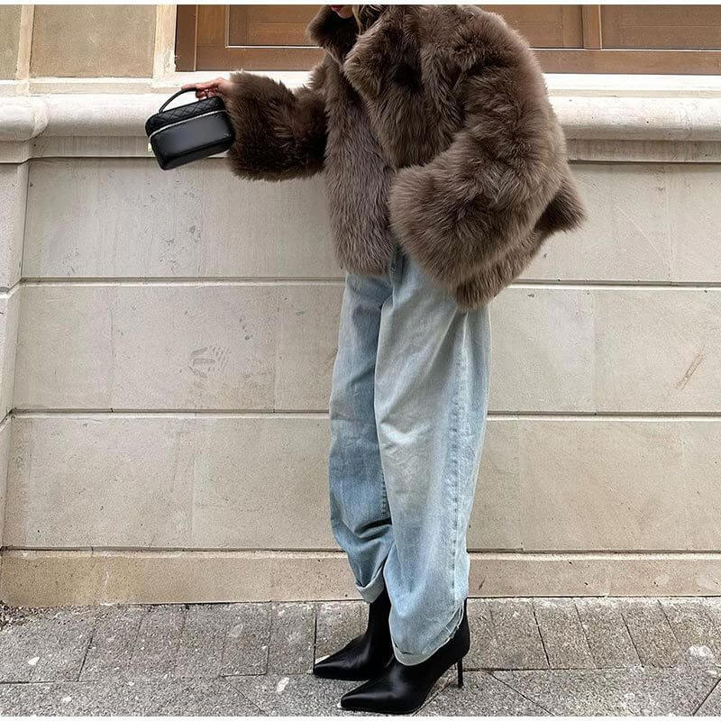 CozyChic Plush Fur Coat – Eye-Catching Casual Warmth | Phonax Services