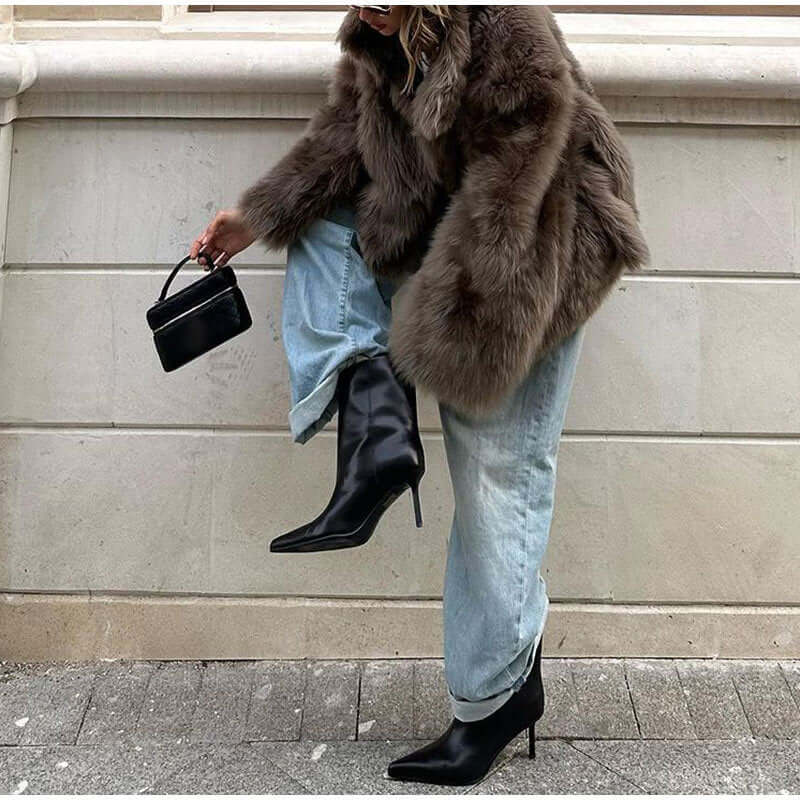 CozyChic Plush Fur Coat – Eye-Catching Casual Warmth | Phonax Services