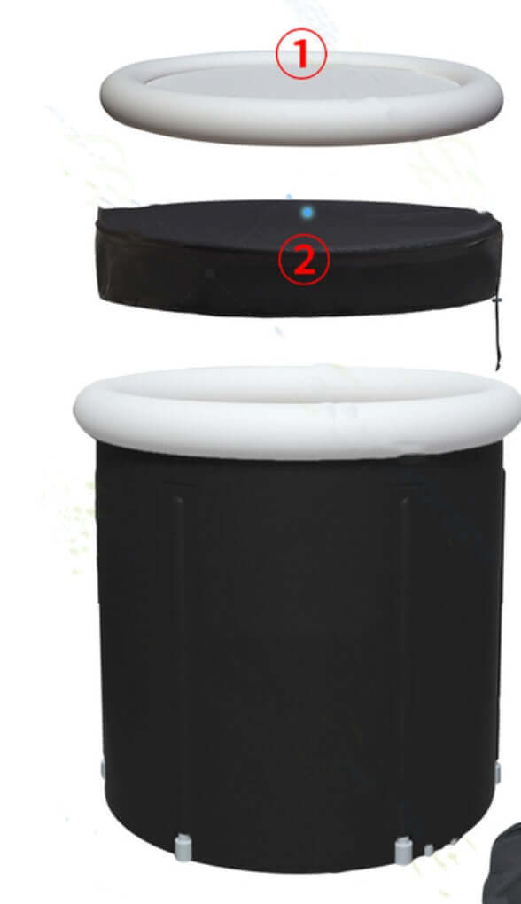 Portable Ice Bath Tub – Inflatable Cold Plunge for Recovery & Wellness with Lid Cover | Phonax Services