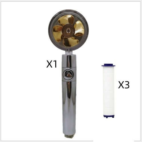 Propeller Shower Head with Stop Button – High Pressure & Water Filter Spray for Bathroom | Phonax Services