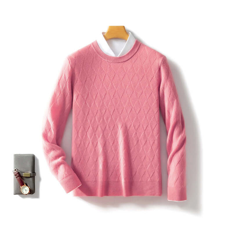 Pure Wool Sweater Men's Loose Round Neck Sweater Casual Thickening Knitted Bottoming Shirt | Phonax Services