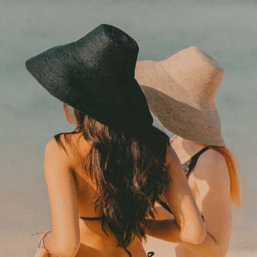 🌸RIRI Jute Straw Hat, in Black | Beach Hats | Phonax Services