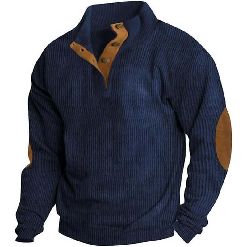 Retro Digital Printing Button Henry Collar Long Sleeve | Phonax Services