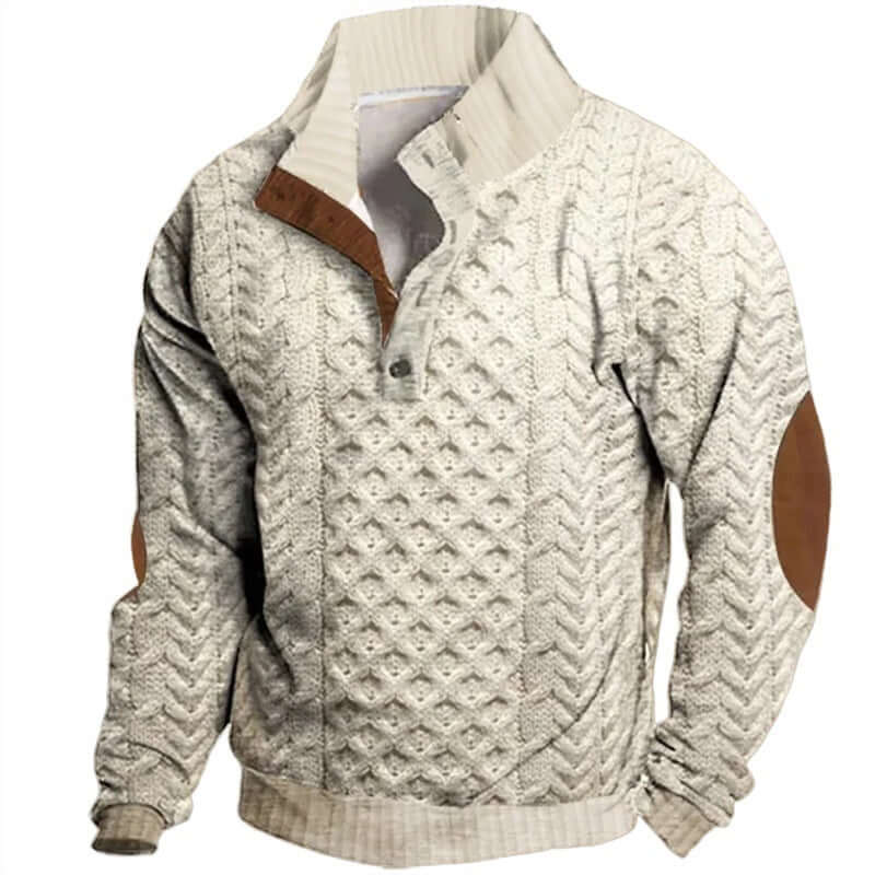 Retro Digital Printing Button Henry Collar Long Sleeve | Phonax Services