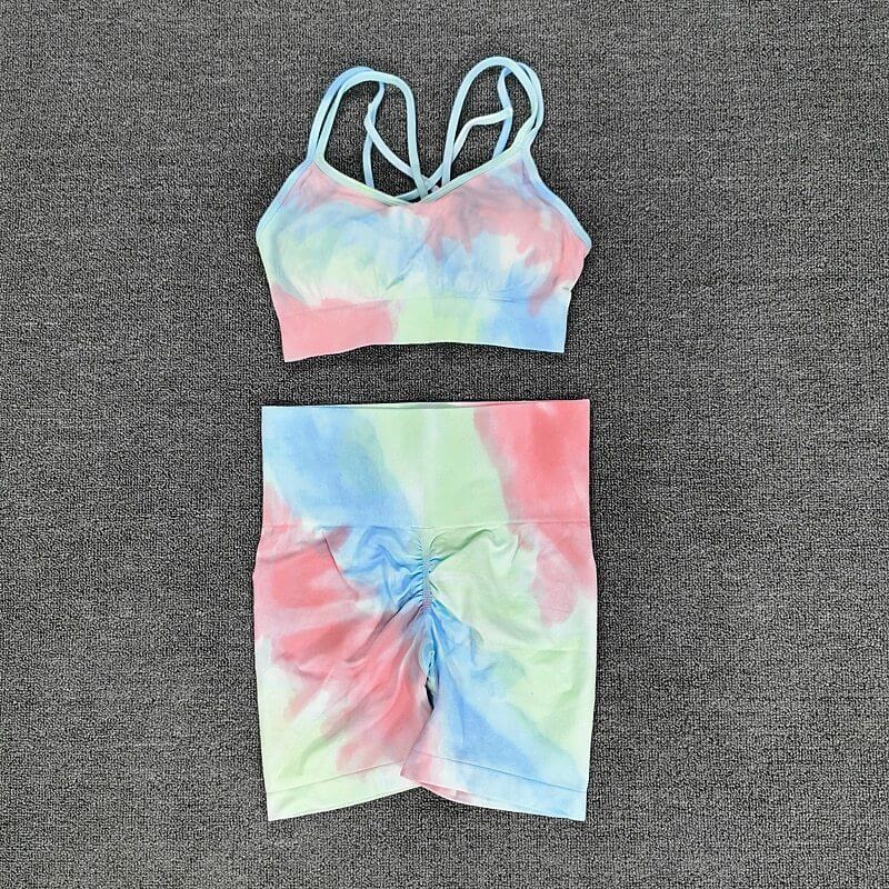 FitStyle Seamless Sport Set – Stylish Tie Dye Design for Ultimate Comfort | Phonax Services