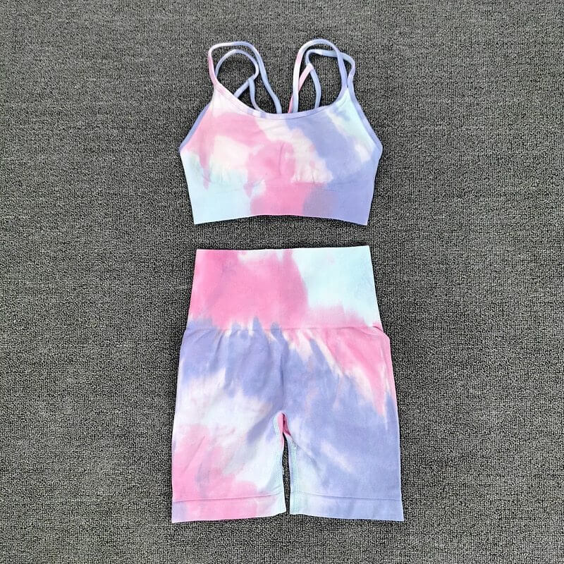 FitStyle Seamless Sport Set – Stylish Tie Dye Design for Ultimate Comfort | Phonax Services