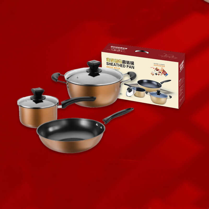 3-Piece Cast Iron Non-Stick Cookware Set – Durable Kitchen Pots & Frying Pan by Phonax | Phonax Services