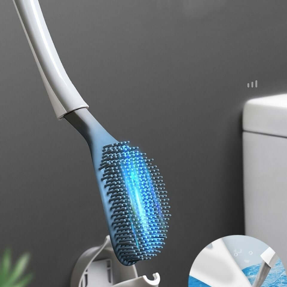 Silicone Toilet Brush Set – Flexible Bathroom Scrubber with Wall Mount & Ergonomic Handle | Phonax Services
