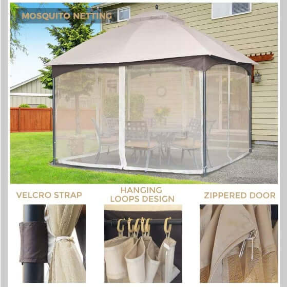 Soft-topped Metal Gazebo With Mosquito Nets And Sun Blinds | Phonax Services