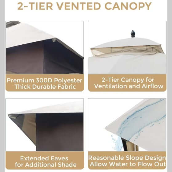 Soft-topped Metal Gazebo With Mosquito Nets And Sun Blinds | Phonax Services