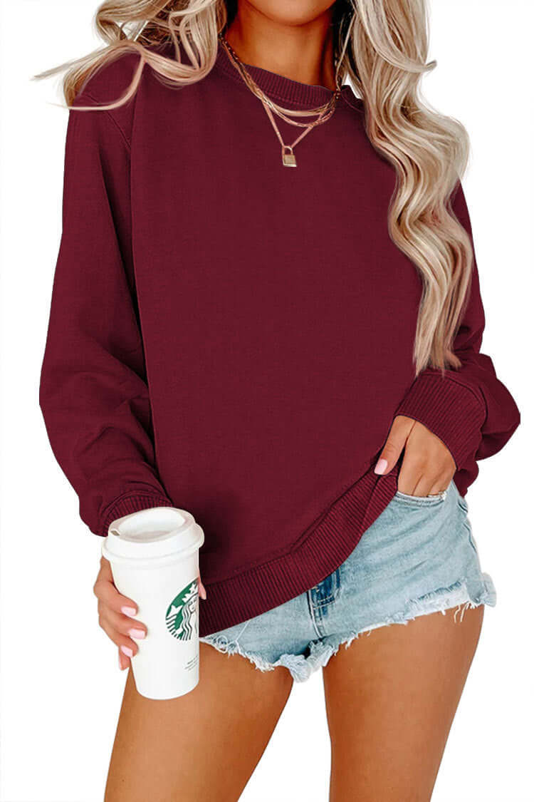 YourBrand Solid Color Crew Neck Hoodie – Comfortable Long Sleeve Design | Phonax Services