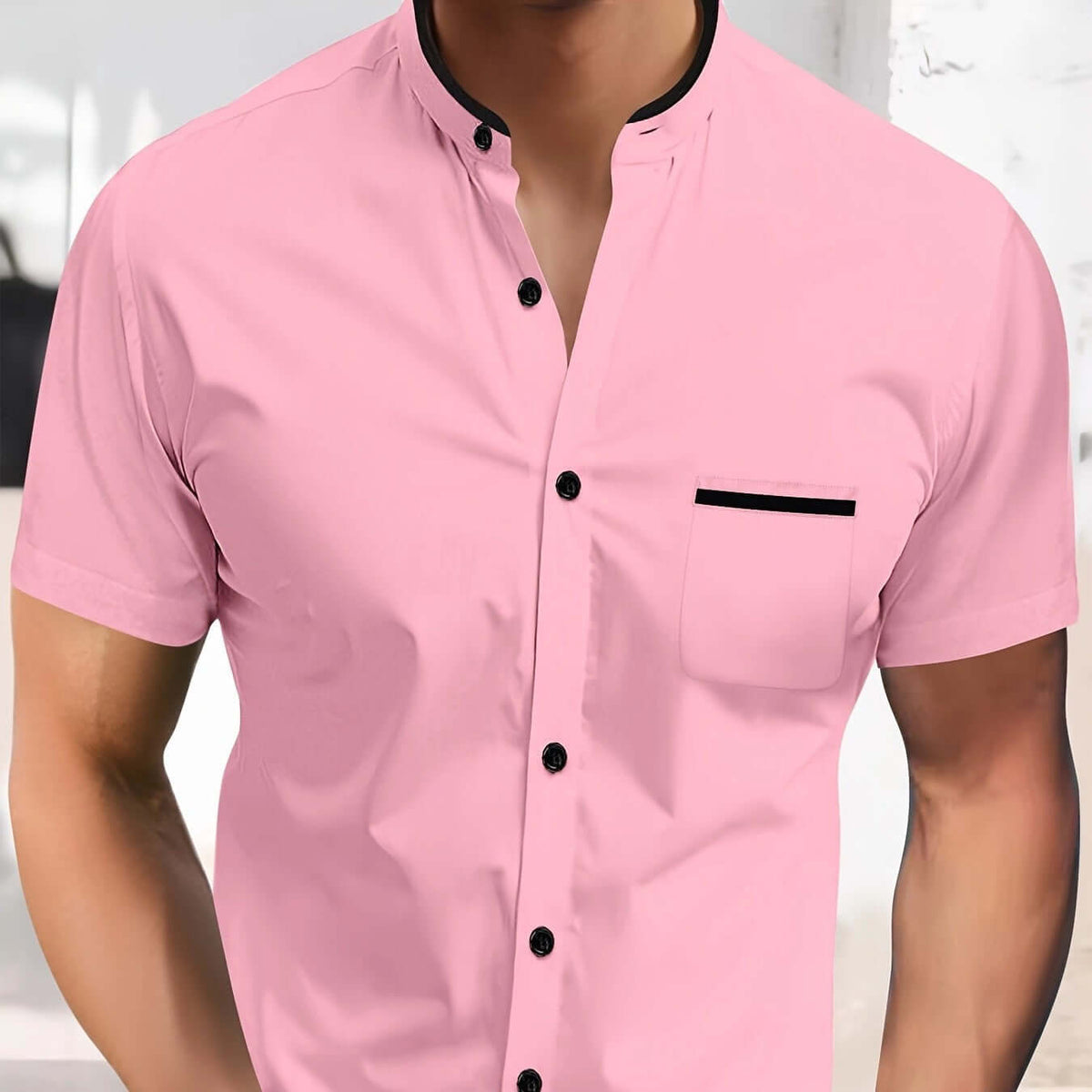 Men’s Short Sleeve Summer Shirt – Korean Style Button-Up Casual Top (S–4XL, Multiple Colors) | Phonax Services