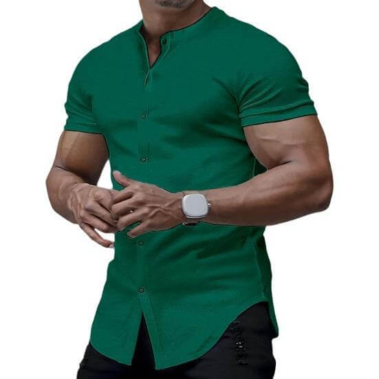 Men’s Short Sleeve Summer Shirt – Korean Style Button-Up Casual Top (S–4XL, Multiple Colors) | Phonax Services