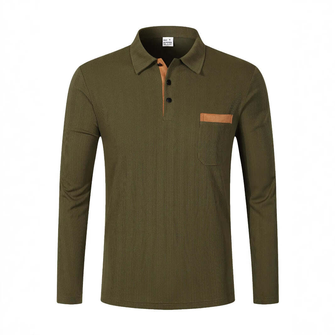 Sports Long Sleeve Lapel Men's Polo Shirt | Phonax Services