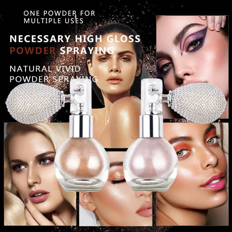 Shimmer Highlight Spray – Body & Face Glitter Powder Mist for Glow Makeup (3g) | Phonax Services
