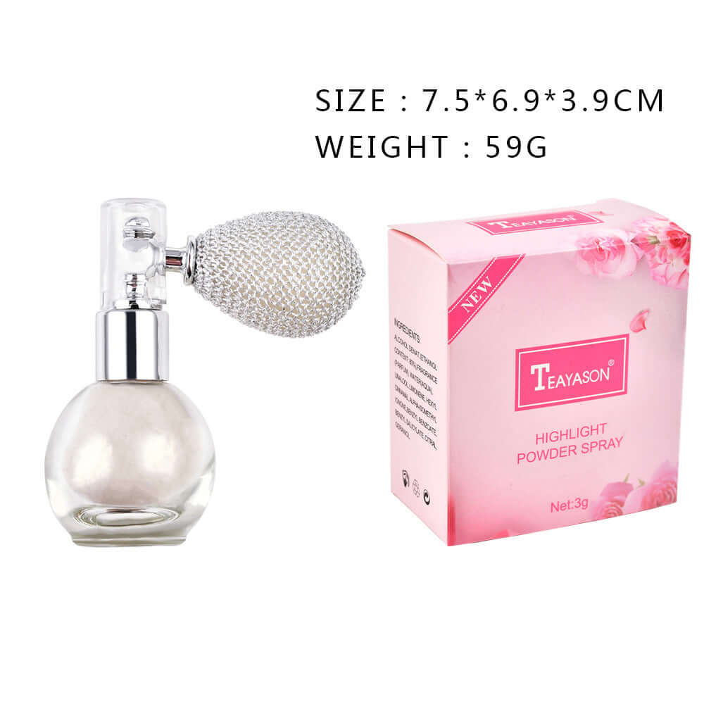 Shimmer Highlight Spray – Body & Face Glitter Powder Mist for Glow Makeup (3g) | Phonax Services