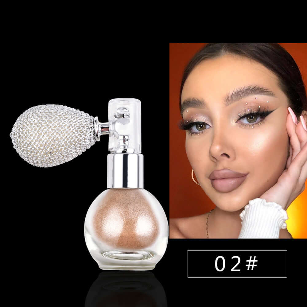 Shimmer Highlight Spray – Body & Face Glitter Powder Mist for Glow Makeup (3g) | Phonax Services