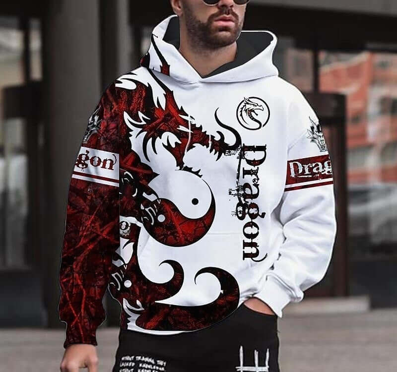 Spring 3D Printed Hooded Long Sleeve Sweater | Phonax Services