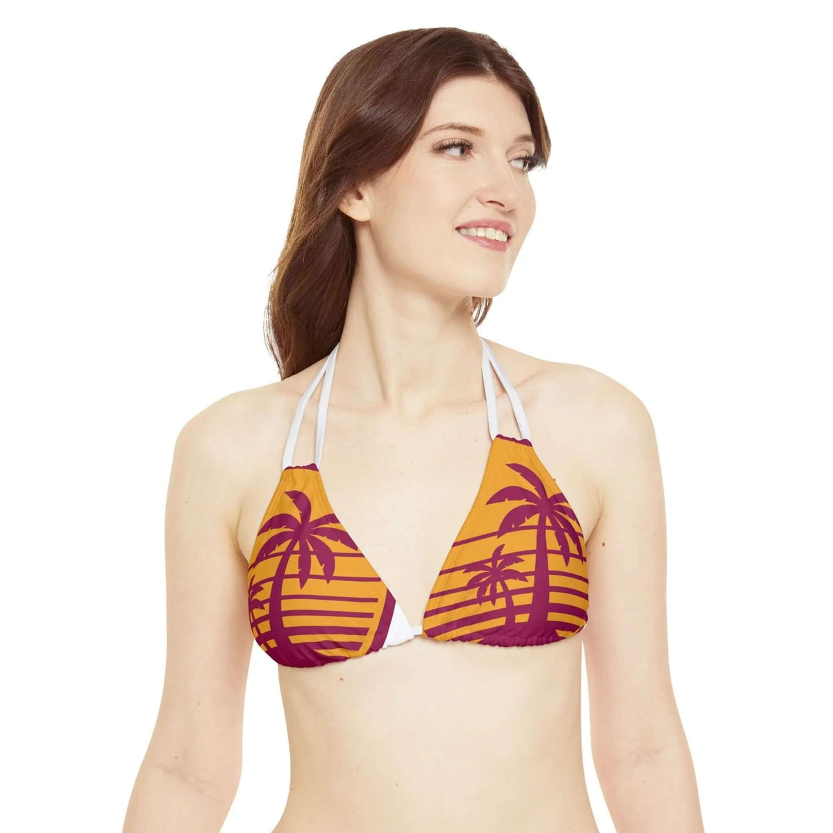 Sunset Vibes Strappy Bikini Set AOP – Adjustable Straps for Perfect Fit | Phonax Services
