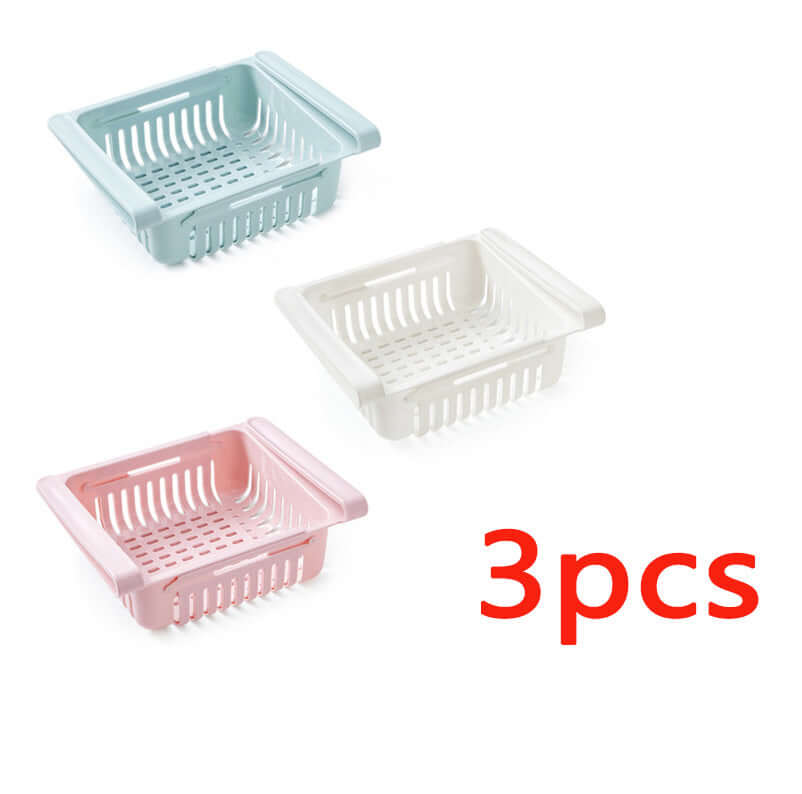 Stretchable Refrigerator Storage Basket – Pull-Out Organizer for Fridge & Kitchen | Phonax Services