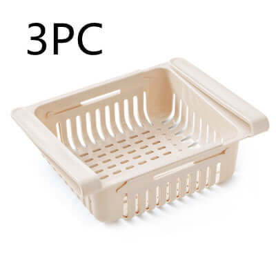 Stretchable Refrigerator Storage Basket – Pull-Out Organizer for Fridge & Kitchen | Phonax Services