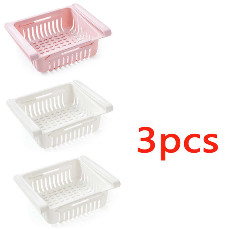 Stretchable Refrigerator Storage Basket – Pull-Out Organizer for Fridge & Kitchen | Phonax Services