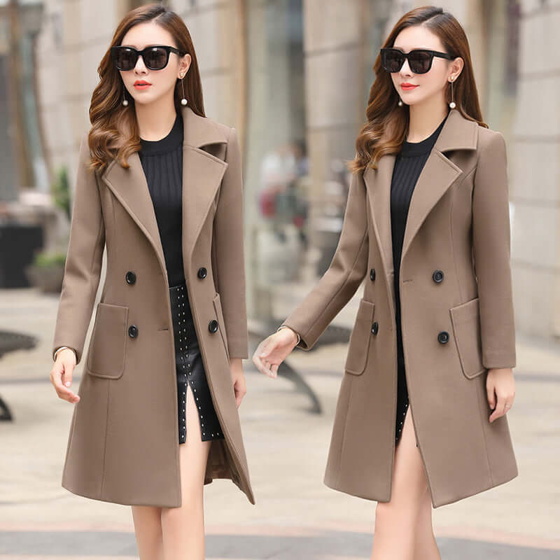 Vintage Chic Knee-Length Tweed Coat – Elegant and Stylish Design | Phonax Services