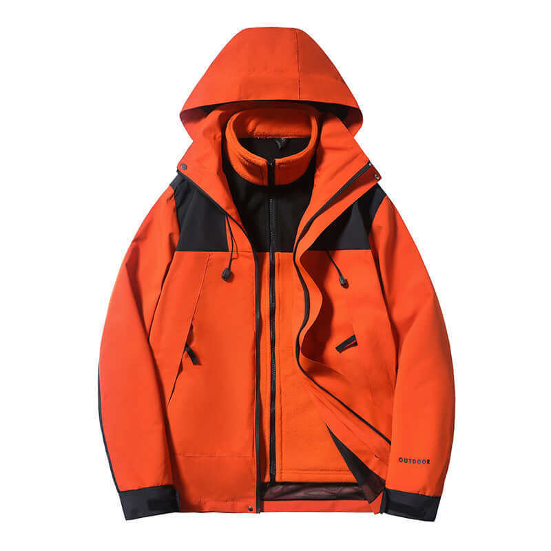 Outdoor Duo Three-in-One Shell Jacket – Stylish Couple Color Matching Design | Phonax Services