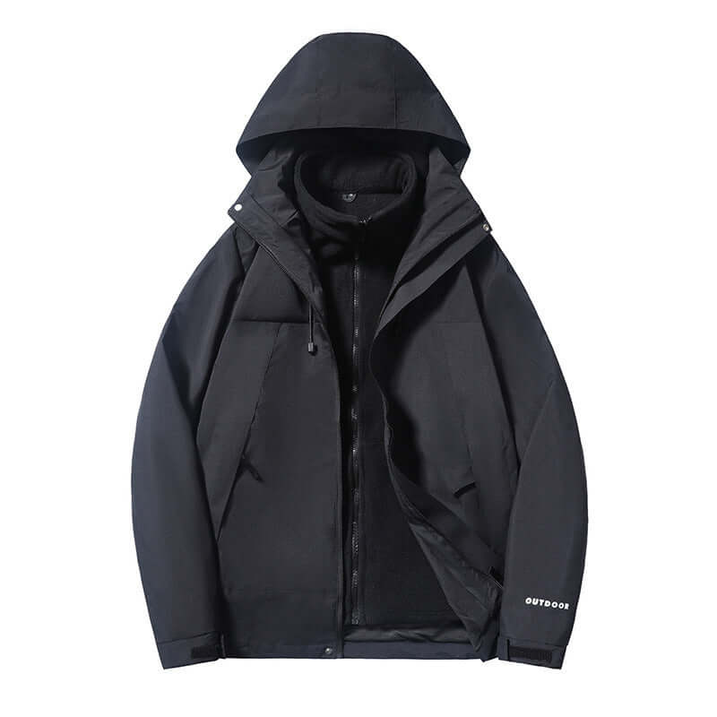 Outdoor Duo Three-in-One Shell Jacket – Stylish Couple Color Matching Design | Phonax Services