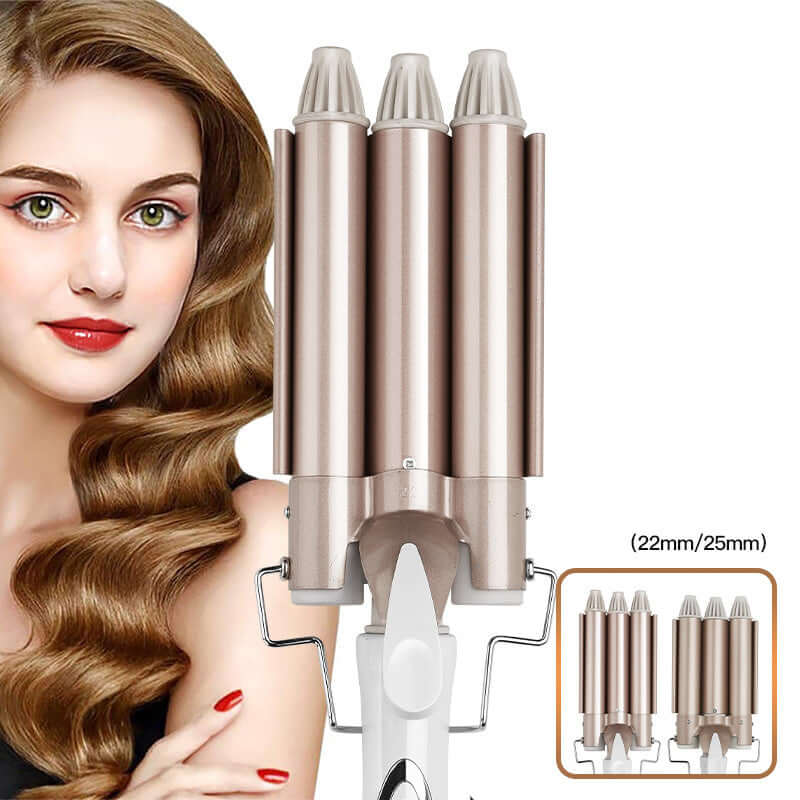 3 Barrel Curling Iron Wand – Triple Tube Hair Waver with Adjustable Heat | Phonax Services