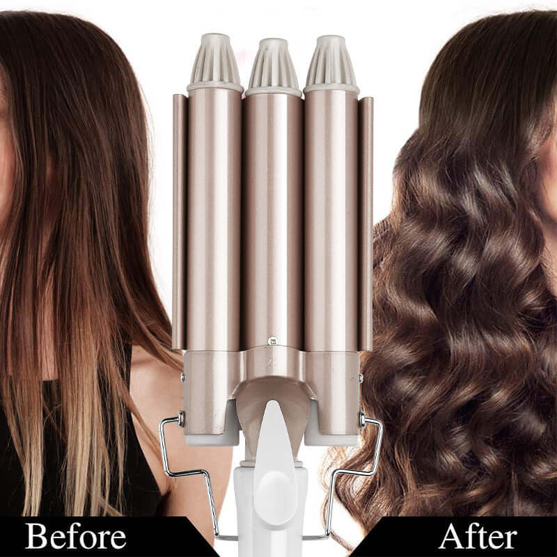 3 Barrel Curling Iron Wand – Triple Tube Hair Waver with Adjustable Heat | Phonax Services