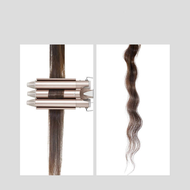 3 Barrel Curling Iron Wand – Triple Tube Hair Waver with Adjustable Heat | Phonax Services