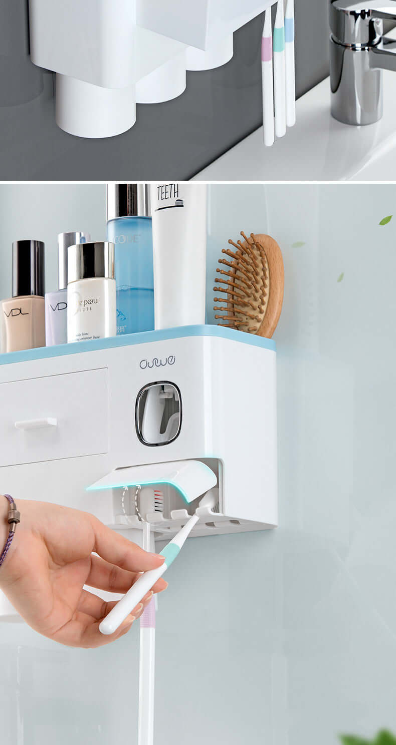 Toothbrush Rack Brush Bathroom Punch-Free Magnetic Toothbrush Holder | Phonax Services