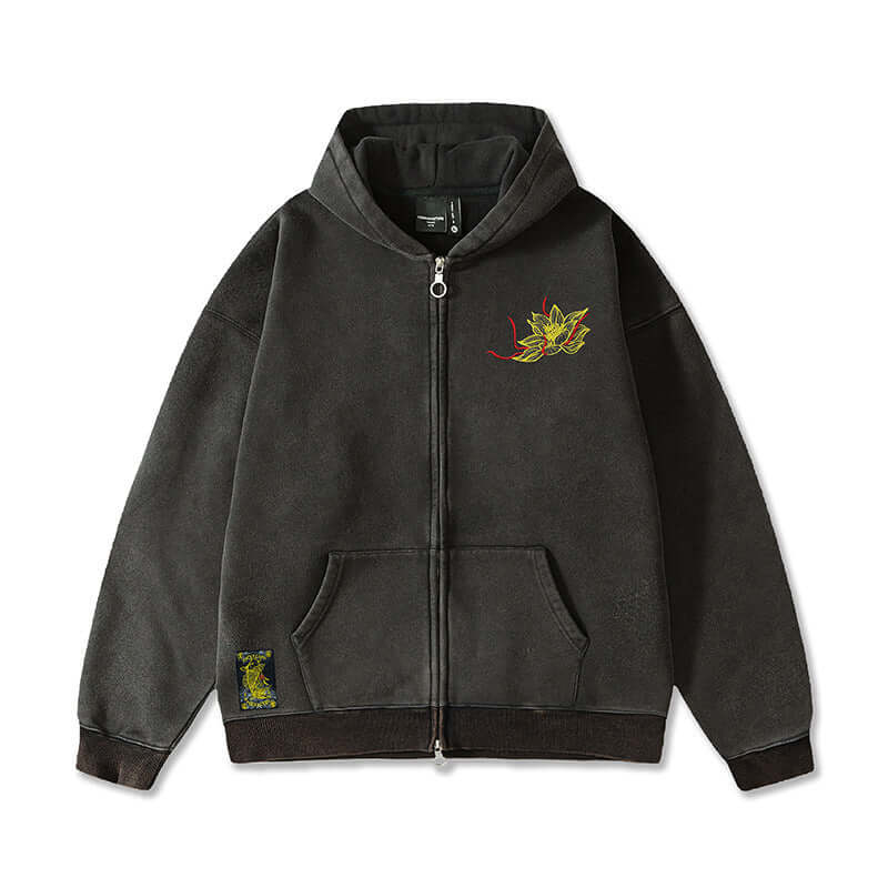 Vintage Embroidered Hoodie for Men – Fleece-Lined Cotton Sweatshirt | Autumn Streetwear | Phonax Services