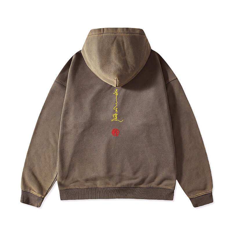 Vintage Embroidered Hoodie for Men – Fleece-Lined Cotton Sweatshirt | Autumn Streetwear | Phonax Services