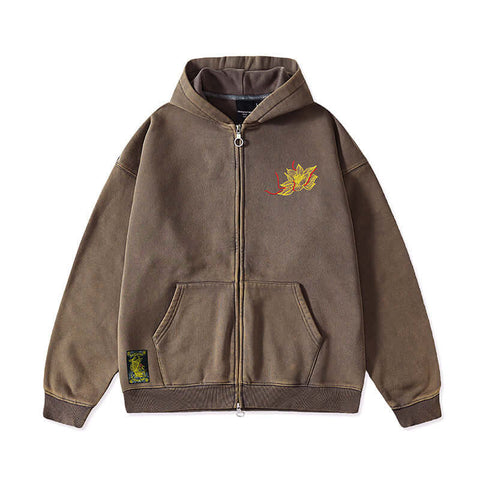 Vintage Embroidered Hoodie for Men – Fleece-Lined Cotton Sweatshirt | Autumn Streetwear | Phonax Services