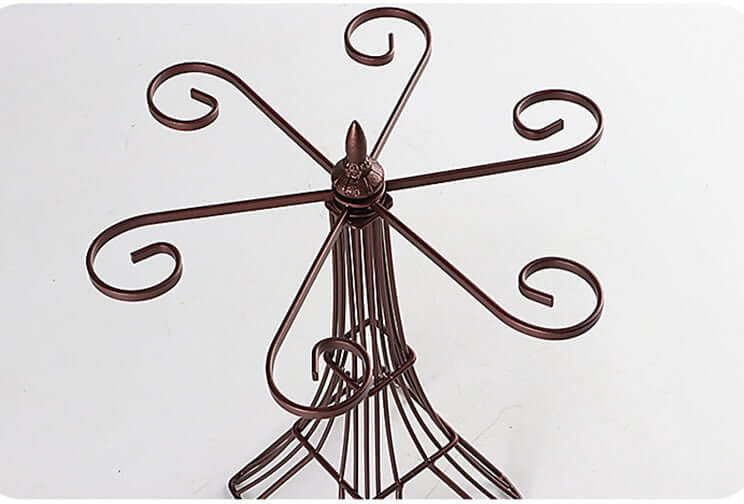 Vintage Iron Wine Glass Holder – Rotating Rack Stand for Goblets | Home, Bar & Hotel Display | Phonax Services