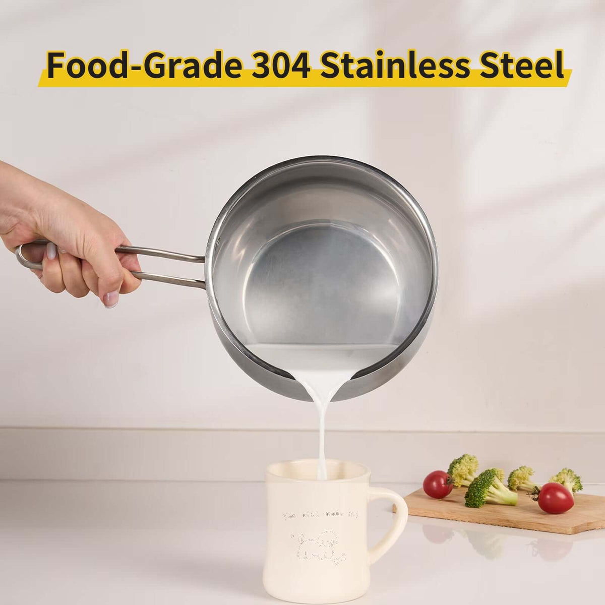 WANGYUANJI Non-Stick Stainless Steel Saucepan With Lid | Phonax Services