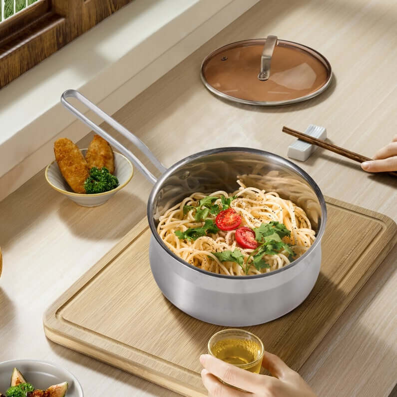 WANGYUANJI Non-Stick Stainless Steel Saucepan With Lid | Phonax Services