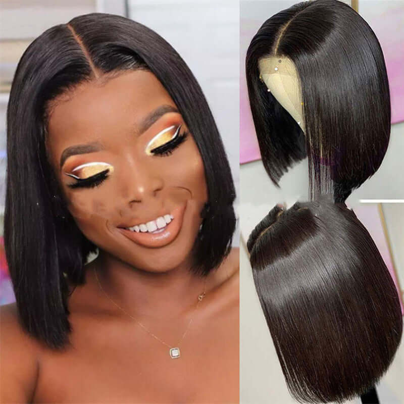 Short Bob Wig with Center Part – Mid-Length Synthetic Hair for Women | Natural Look, Heat-Resistant | Free US Shipping | Phonax Services