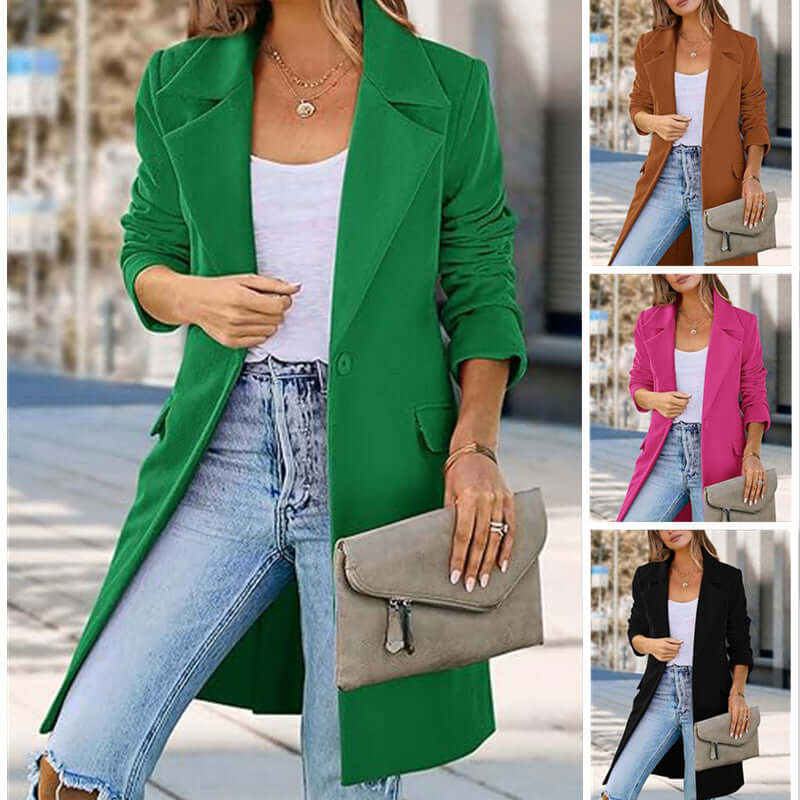 Fashionista Women's Woolen Cardigan Coat – Stylish Solid Color Options | Phonax Services