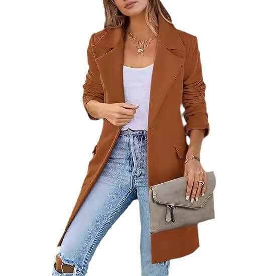 Fashionista Women's Woolen Cardigan Coat – Stylish Solid Color Options | Phonax Services