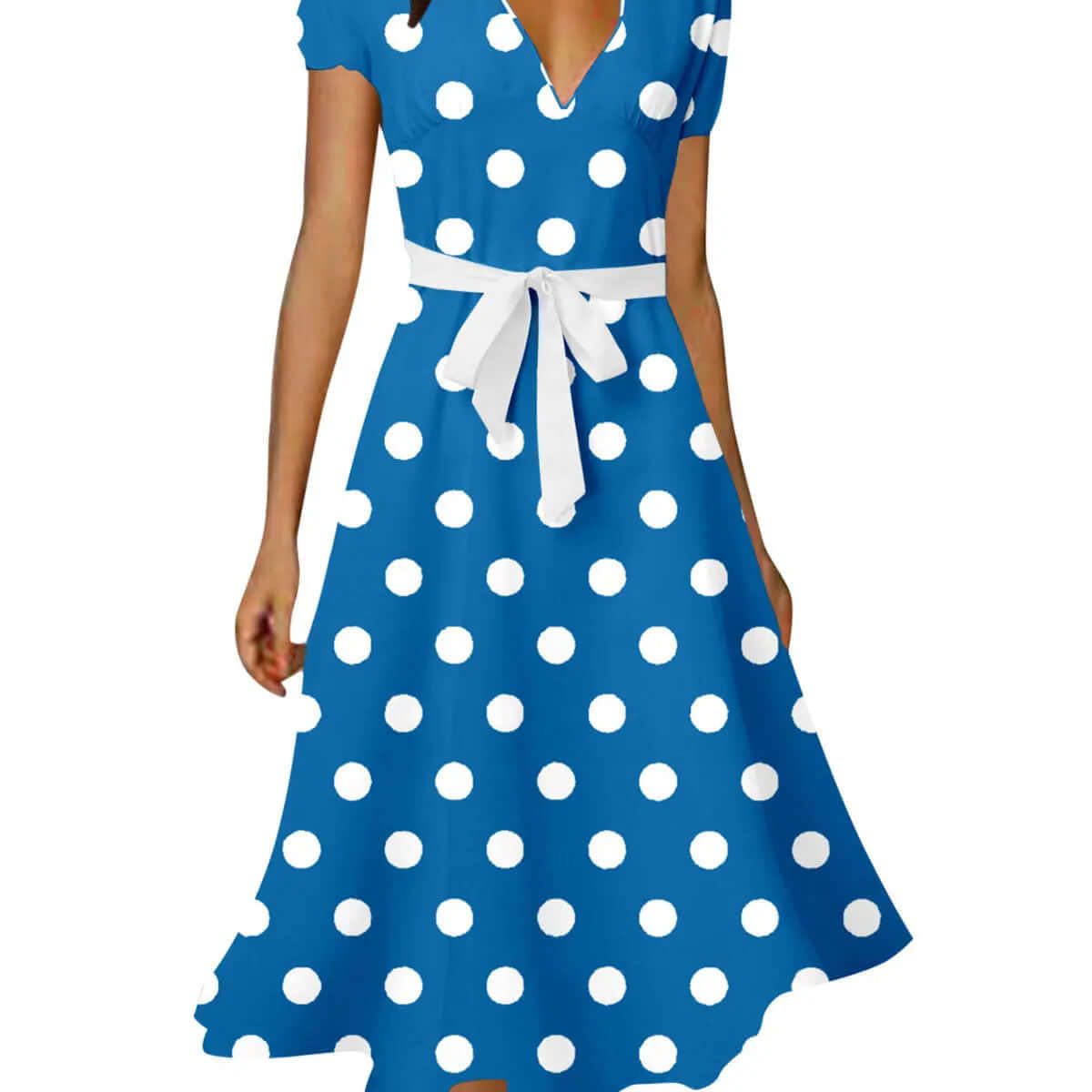 Fashionista V-neck Dress – Slim-fit Floral Design | Phonax Services